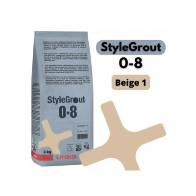 Цементна фуга Litokol StyleGrout 0-8 (Beige 1) 3 кг (SG08BGE10063)